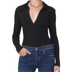 Citizens of Humanity Alba Polo in Black Size Large (perfect condition)